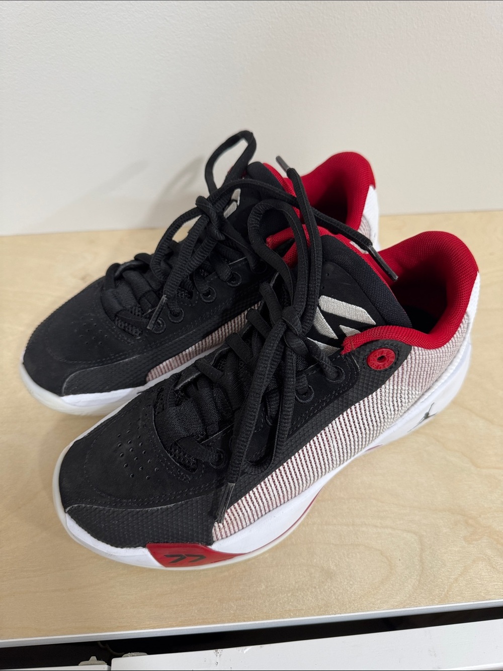 Black and Red Youth Athletic Sneakers